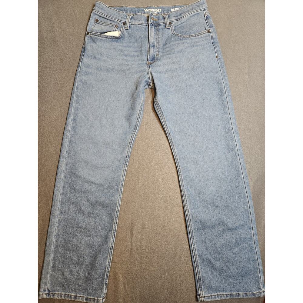 Wrangler Jeans Men's 33X29 Blue Light Was Regular Fit Cowboy Cut Denim Jeans